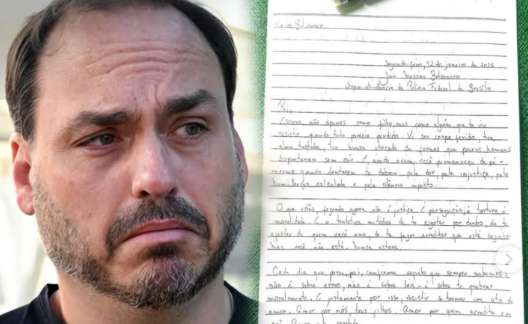 Carlos Bolsonaro publica carta a Jair Bolsonaro na Superintendência da PF em Brasília